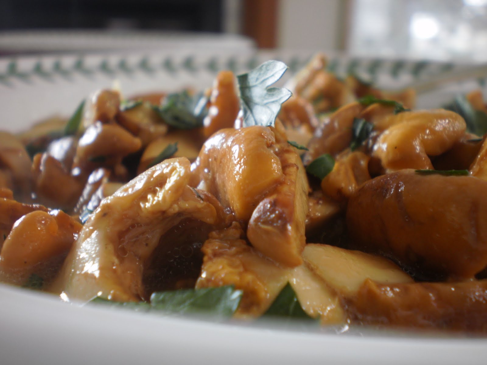 The Painted Peach 30 Chanterelles with White Wine, Butter & Parsley