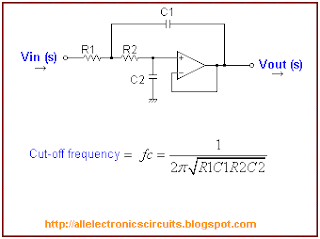 All Electronics circuits: Sallen-Key Low-pass Filter