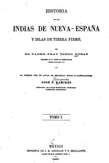 Fray Diego Durán, comenta sobre el posible origen judío de leyendas Mesoamericanas.