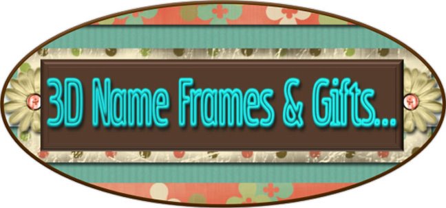 3D Name Frames & Gifts