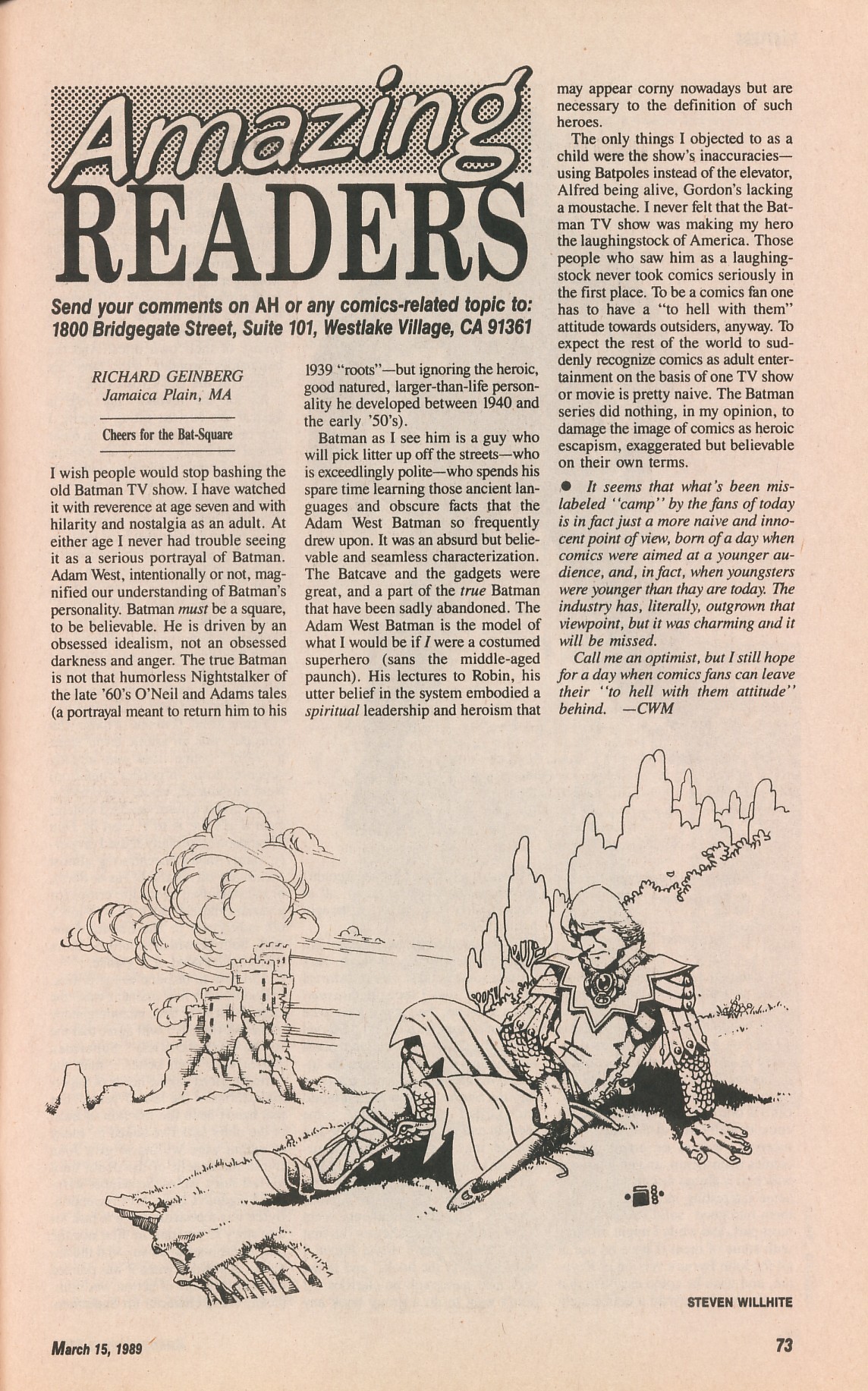 Read online Amazing Heroes comic -  Issue #161 - 73