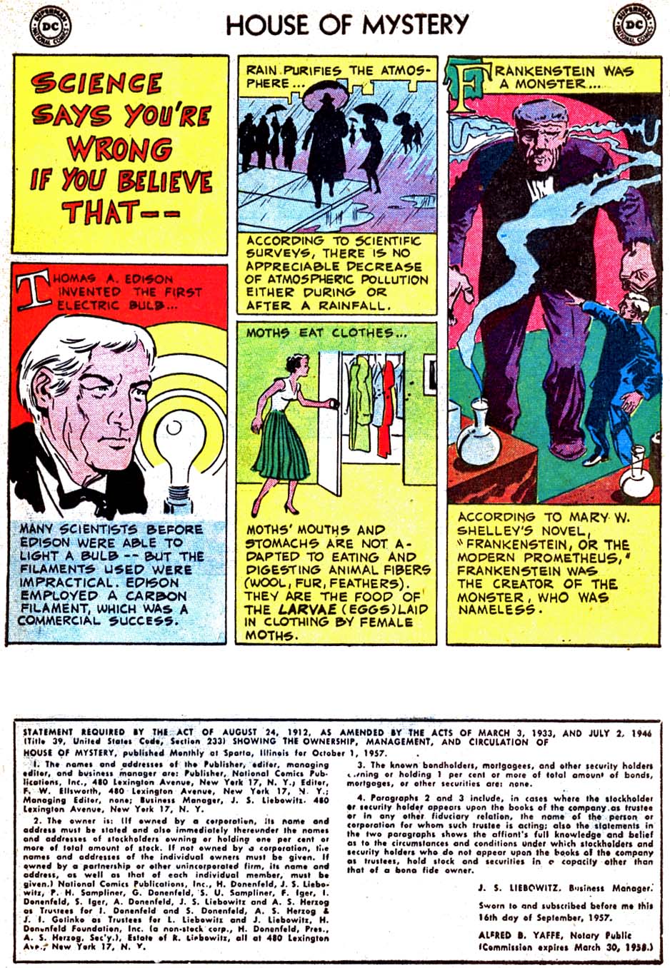 Read online House of Mystery (1951) comic -  Issue #71 - 33