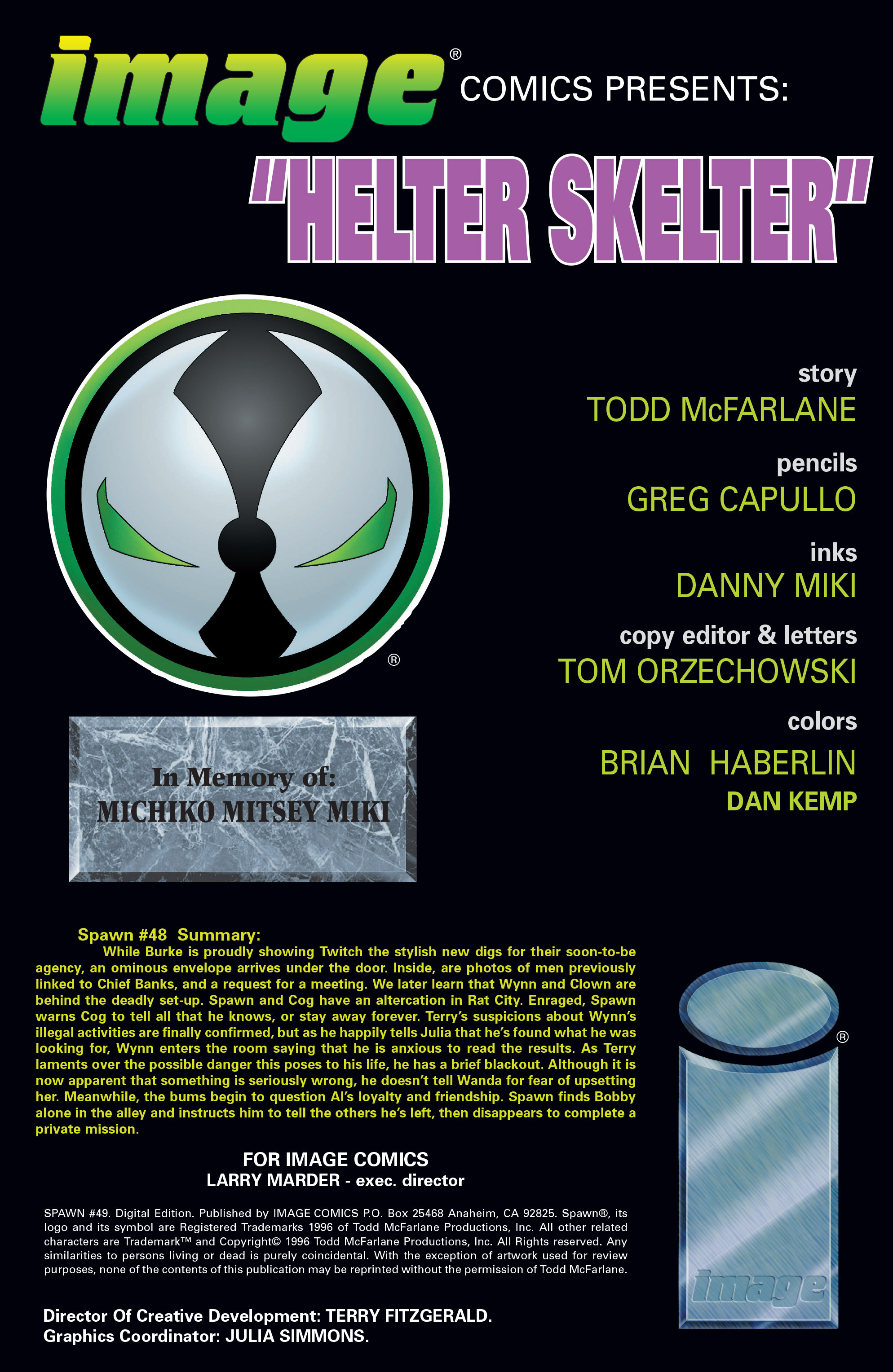 Read online Spawn comic -  Issue #49 - 2