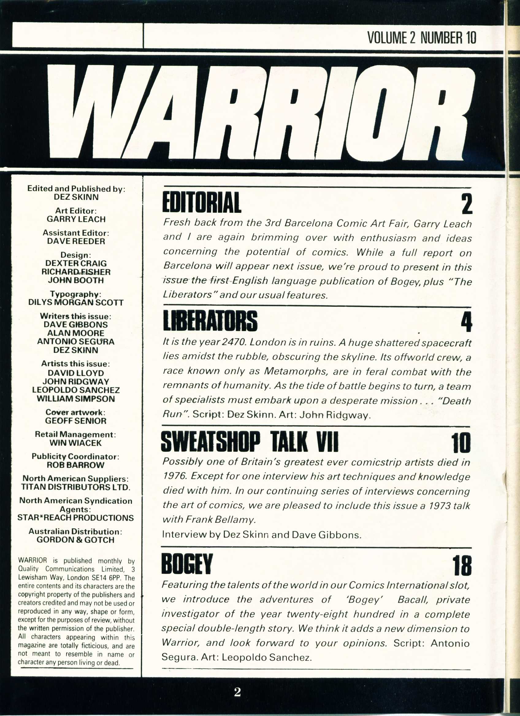 Read online Warrior comic -  Issue #22 - 2