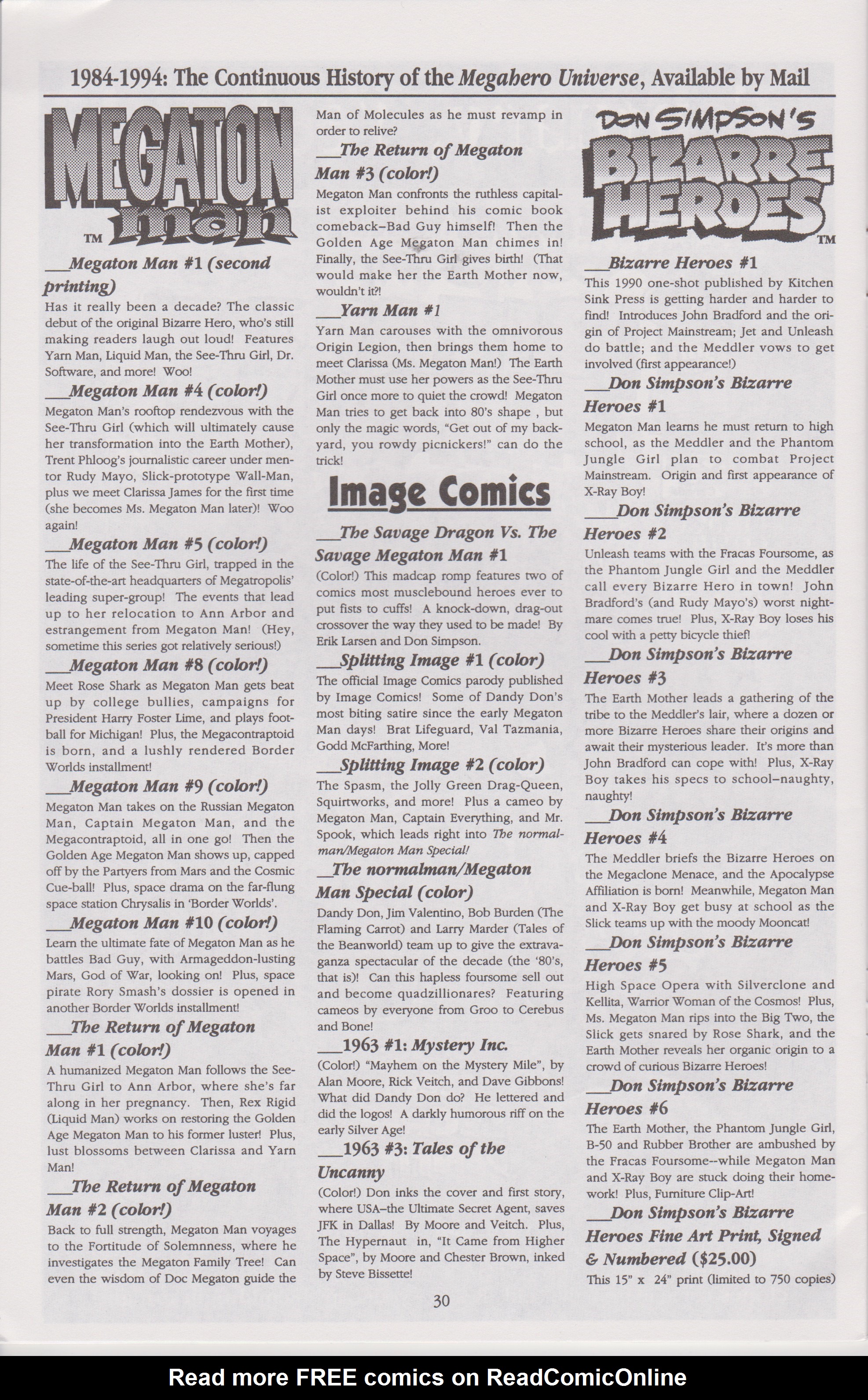 Read online Don Simpson's Bizarre Heroes comic -  Issue #7 - 32