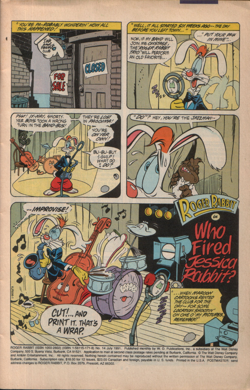 Read online Roger Rabbit comic -  Issue #14 - 2