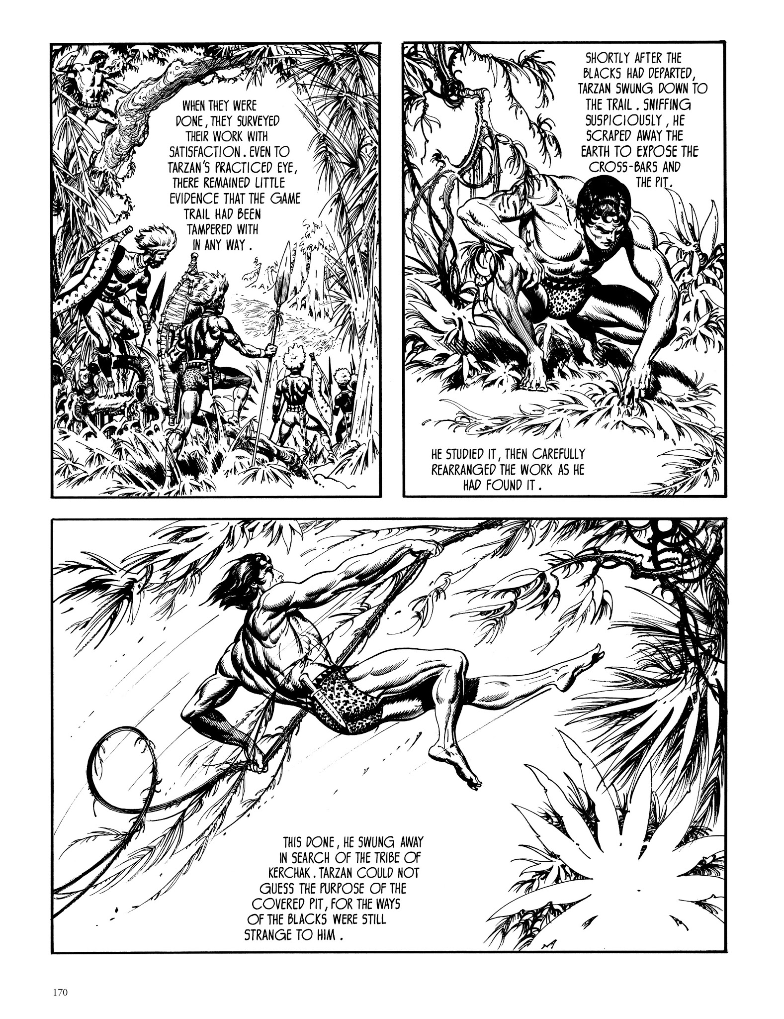Read online Edgar Rice Burroughs' Tarzan: Burne Hogarth's Lord of the Jungle comic -  Issue # TPB - 169