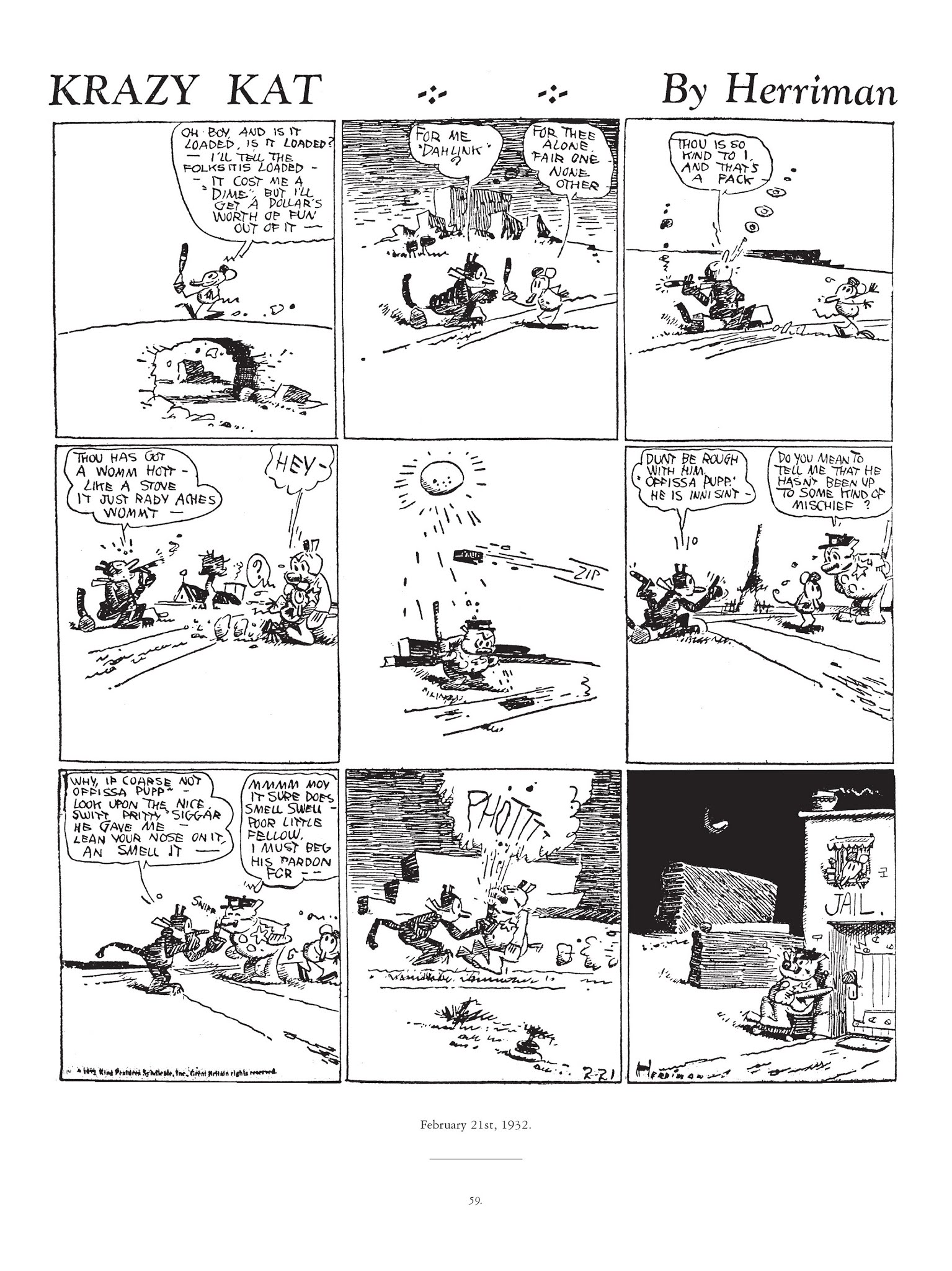 Read online Krazy & Ignatz comic -  Issue # TPB 7 - 56