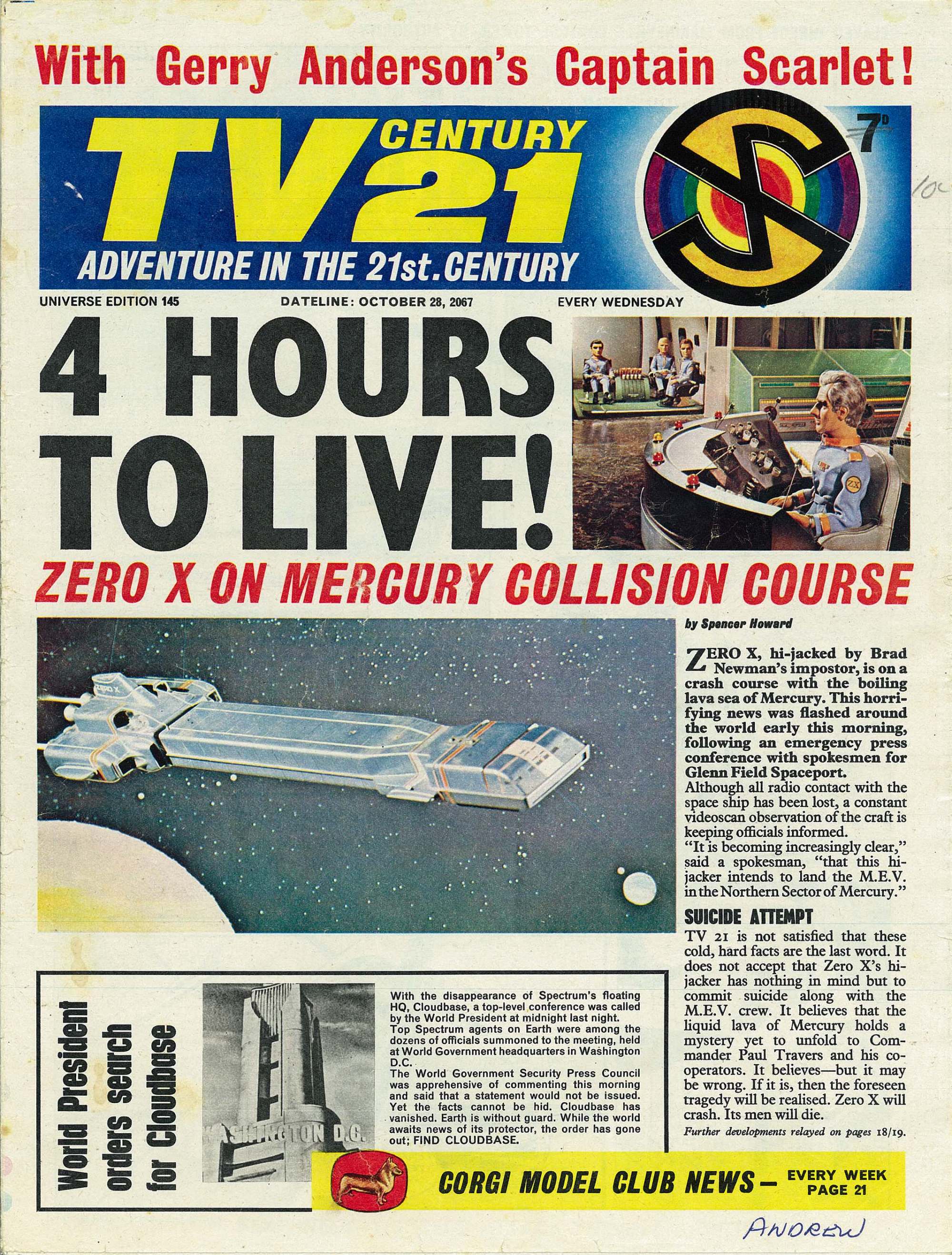 Read online TV Century 21 (TV 21) comic -  Issue #145 - 1
