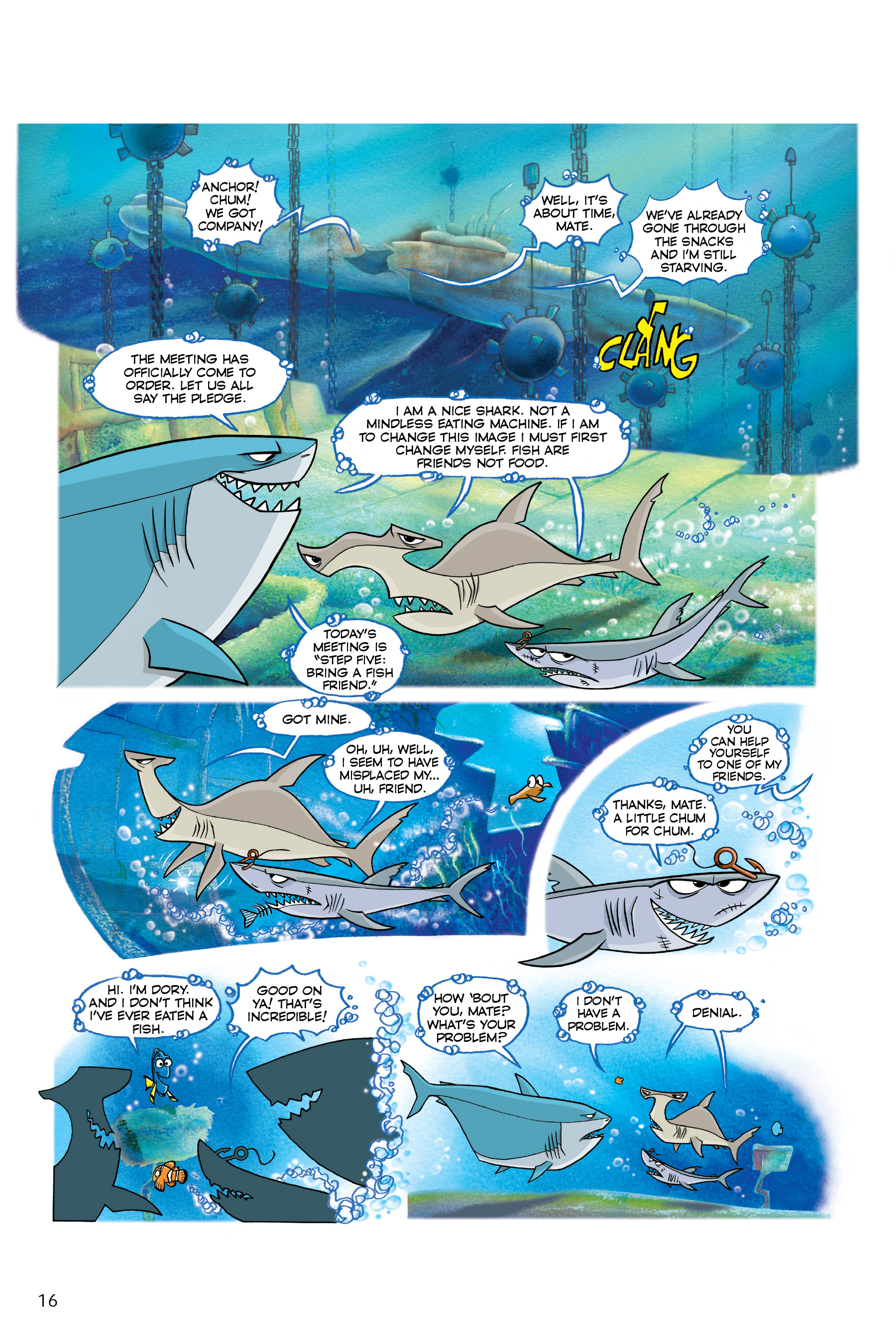 Read online Disney/PIXAR Finding Nemo and Finding Dory: The Story of the Movies in Comics comic -  Issue # TPB - 16