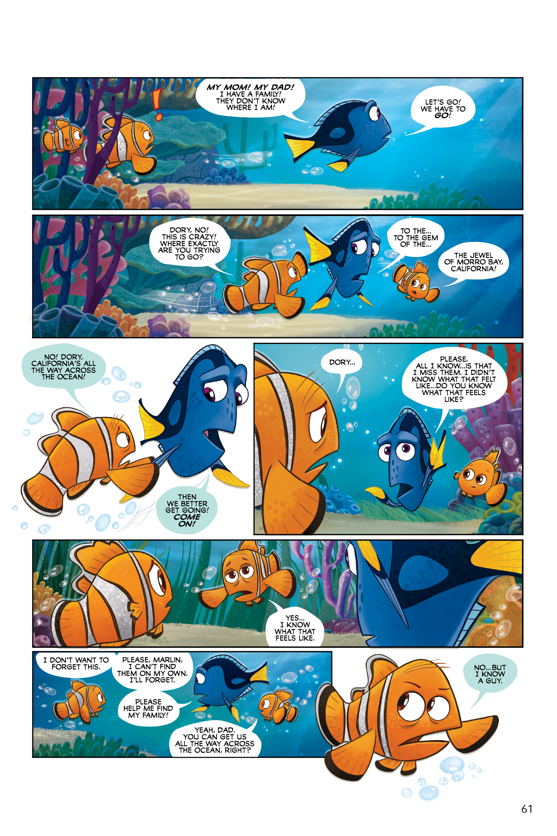 Read online Disney/PIXAR Finding Nemo and Finding Dory: The Story of the Movies in Comics comic -  Issue # TPB - 61