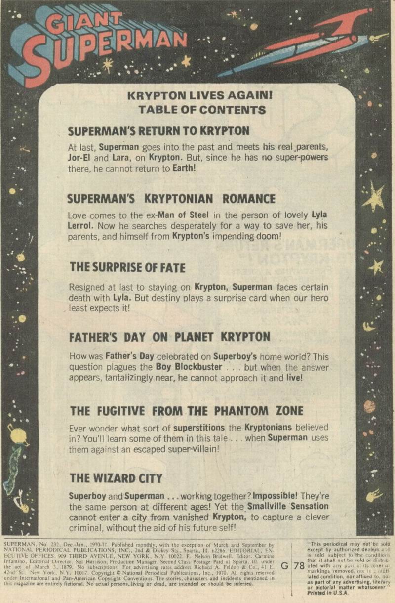 Read online Superman (1939) comic -  Issue #232 - 2