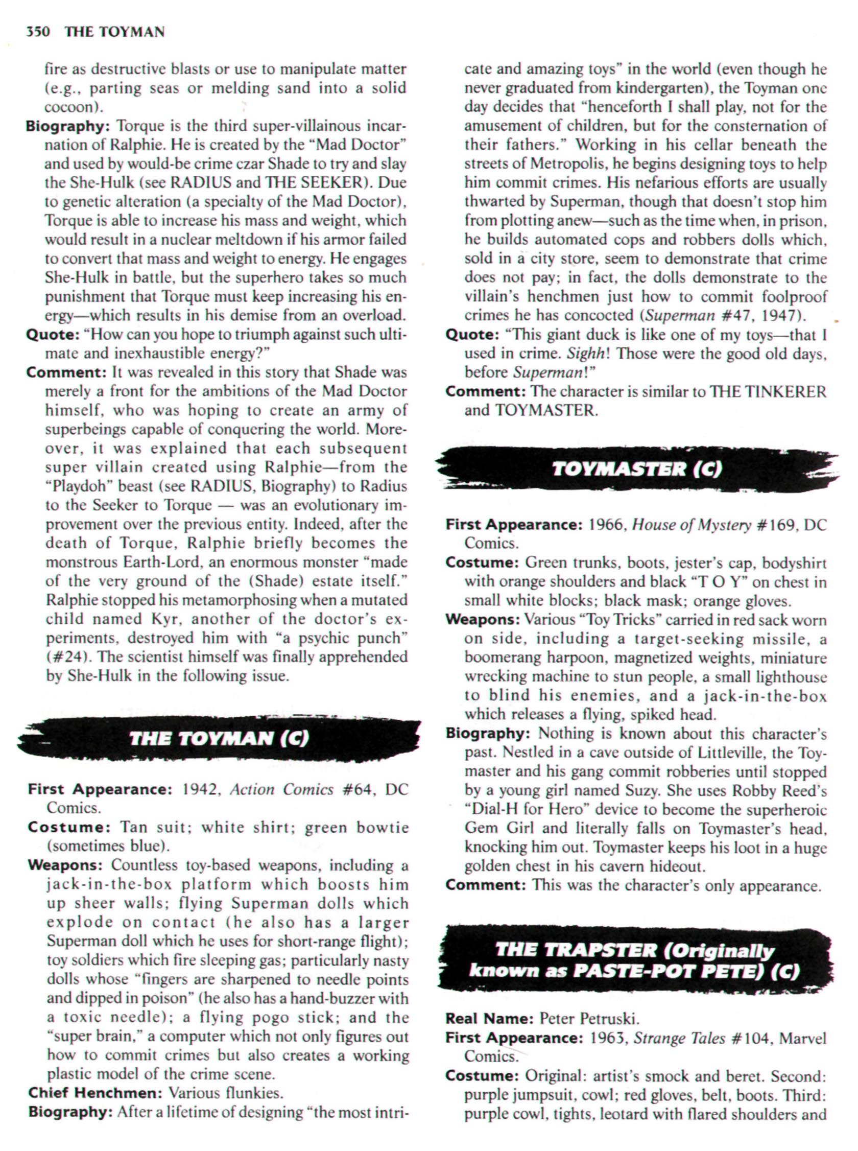 Read online The Encyclopedia of Super Villains comic -  Issue # TPB (Part 2) - 141