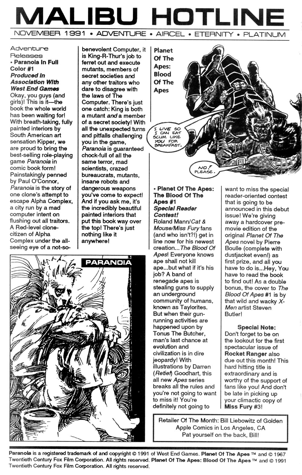Read online Planet of the Apes (1990) comic -  Issue #18 - 31
