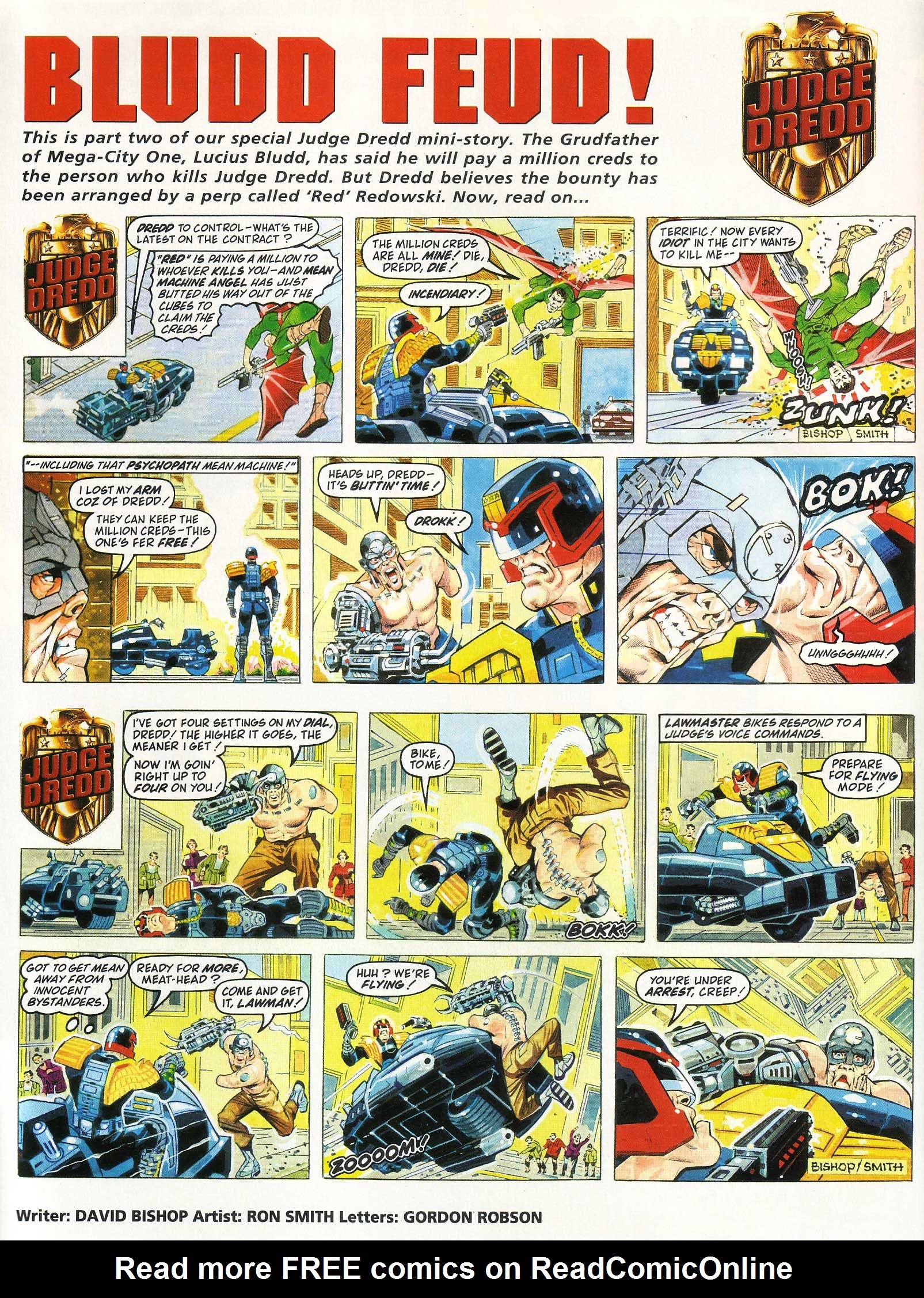 Read online Judge Dredd Lawman of the Future comic -  Issue #12 - 14