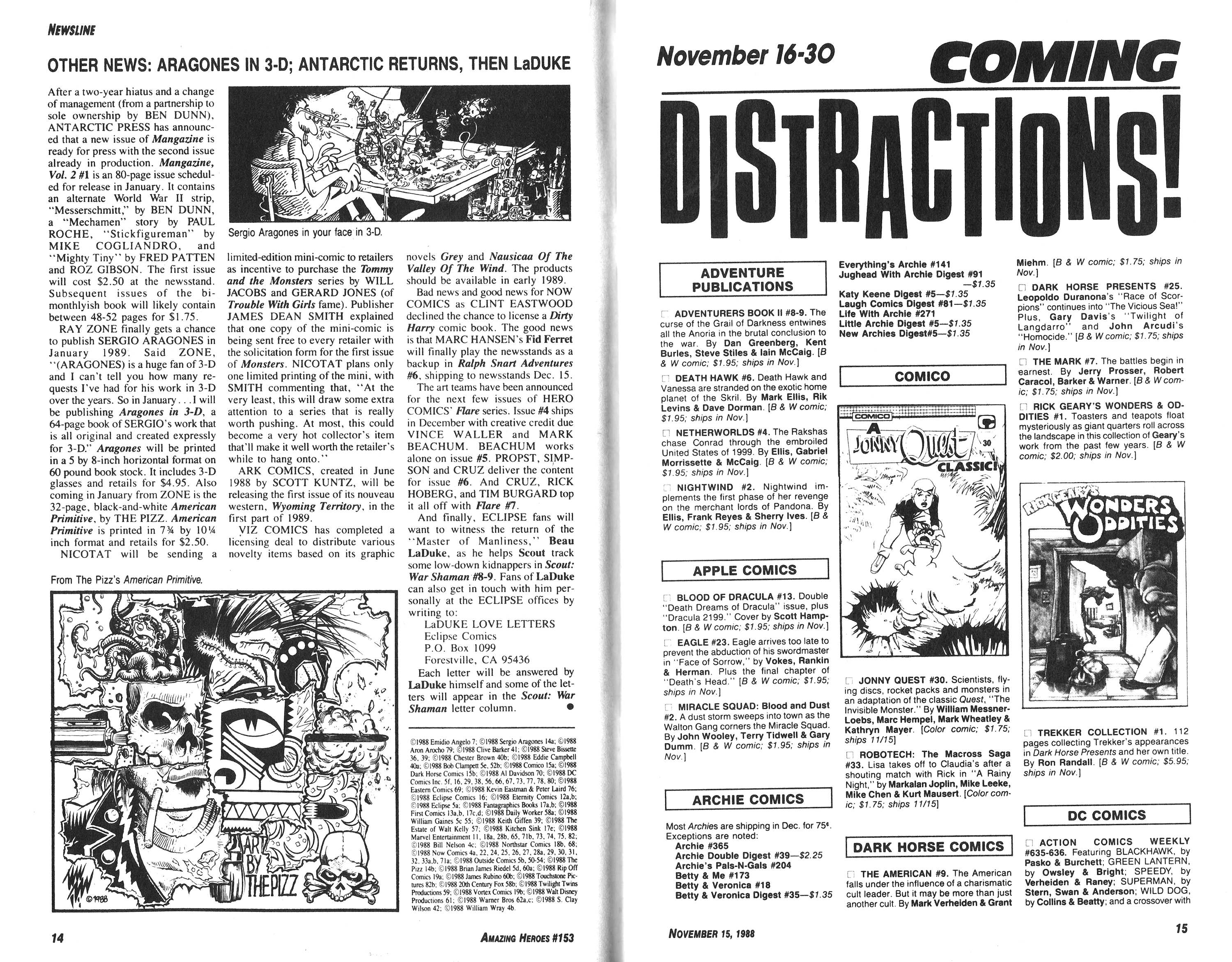 Read online Amazing Heroes comic -  Issue #153 - 8