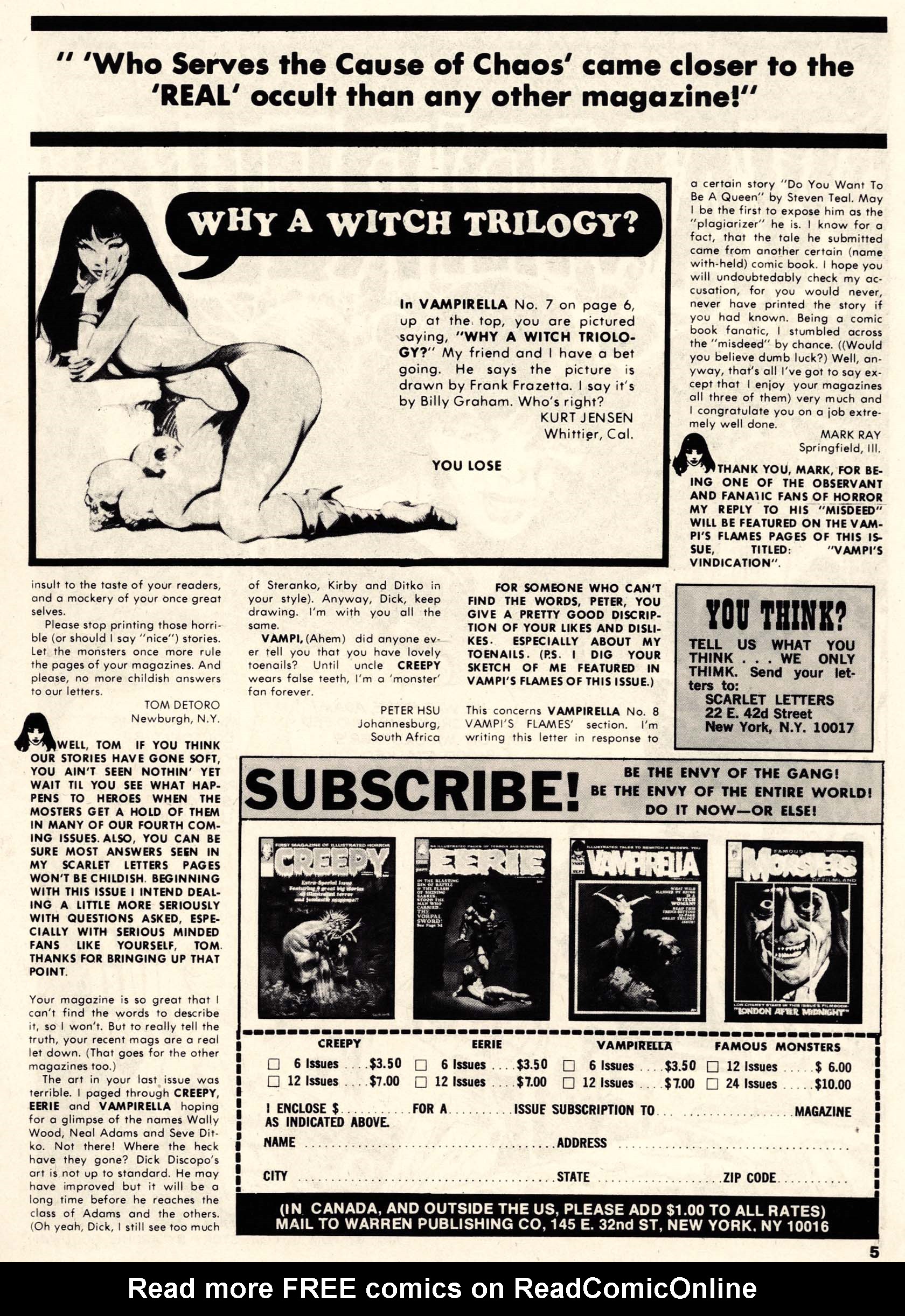 Read online Vampirella (1969) comic -  Issue #9 - 5