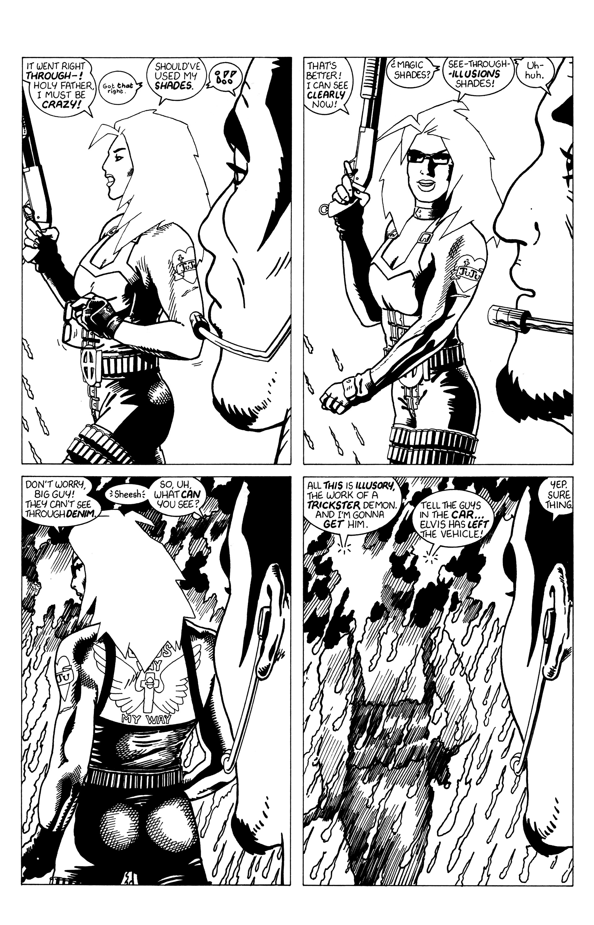 Read online Warrior Nun: Black & White comic -  Issue #19 - 7