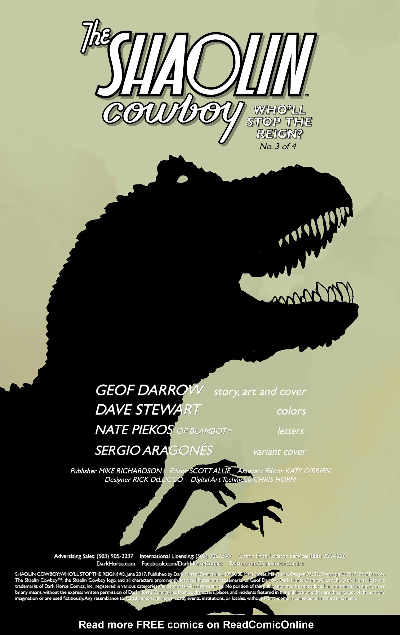 Read online The Shaolin Cowboy: Who'll Stop the Reign? comic -  Issue #3 - 3