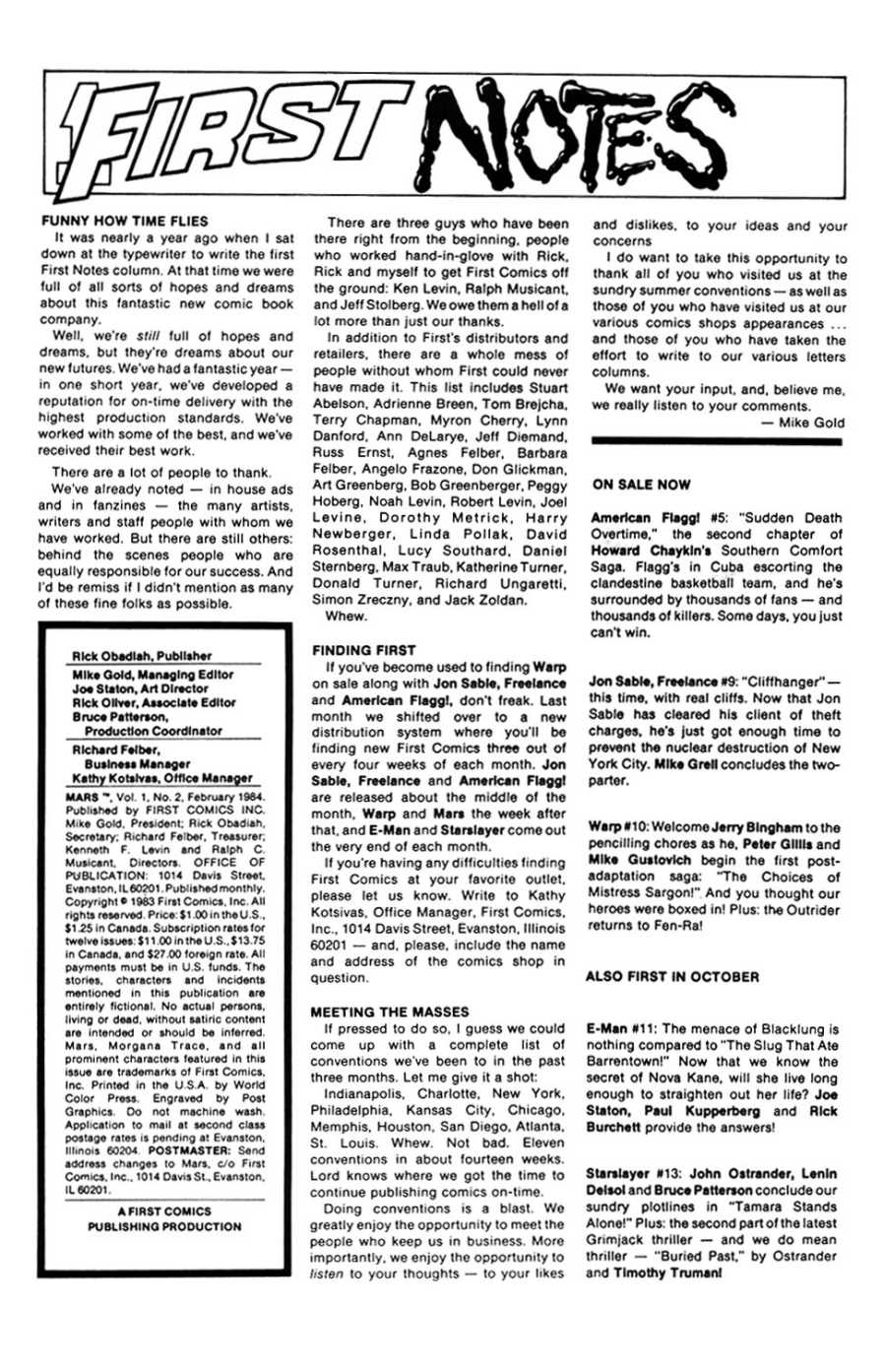 Read online Mars comic -  Issue #2 - 2