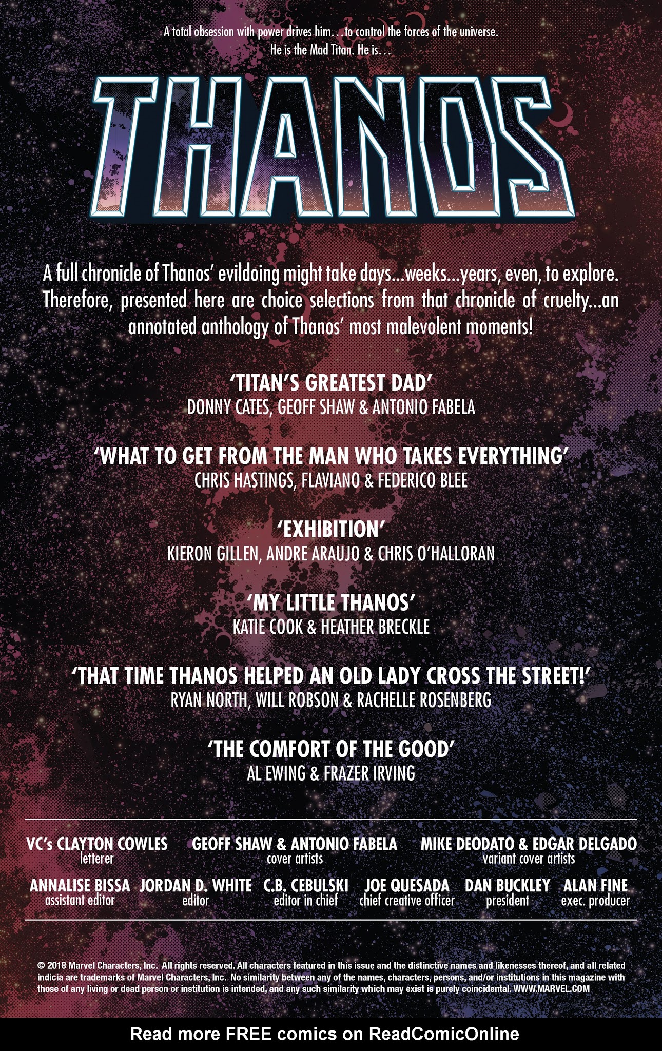 Read online Thanos (2016) comic -  Issue # Annual 1 - 2
