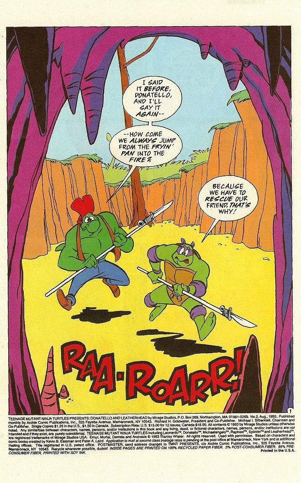 Read online Teenage Mutant Ninja Turtles Presents: Donatello and Leatherhead comic -  Issue #2 - 2