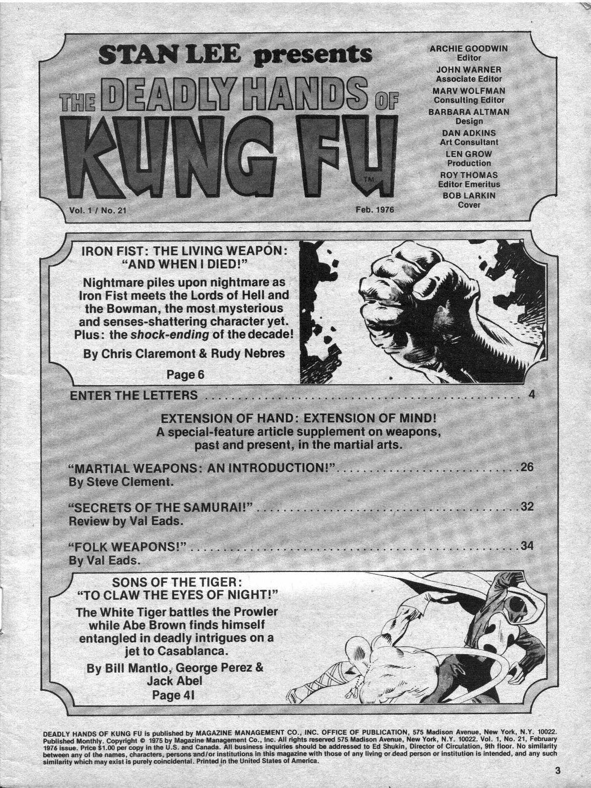 Read online The Deadly Hands of Kung Fu comic -  Issue #21 - 3