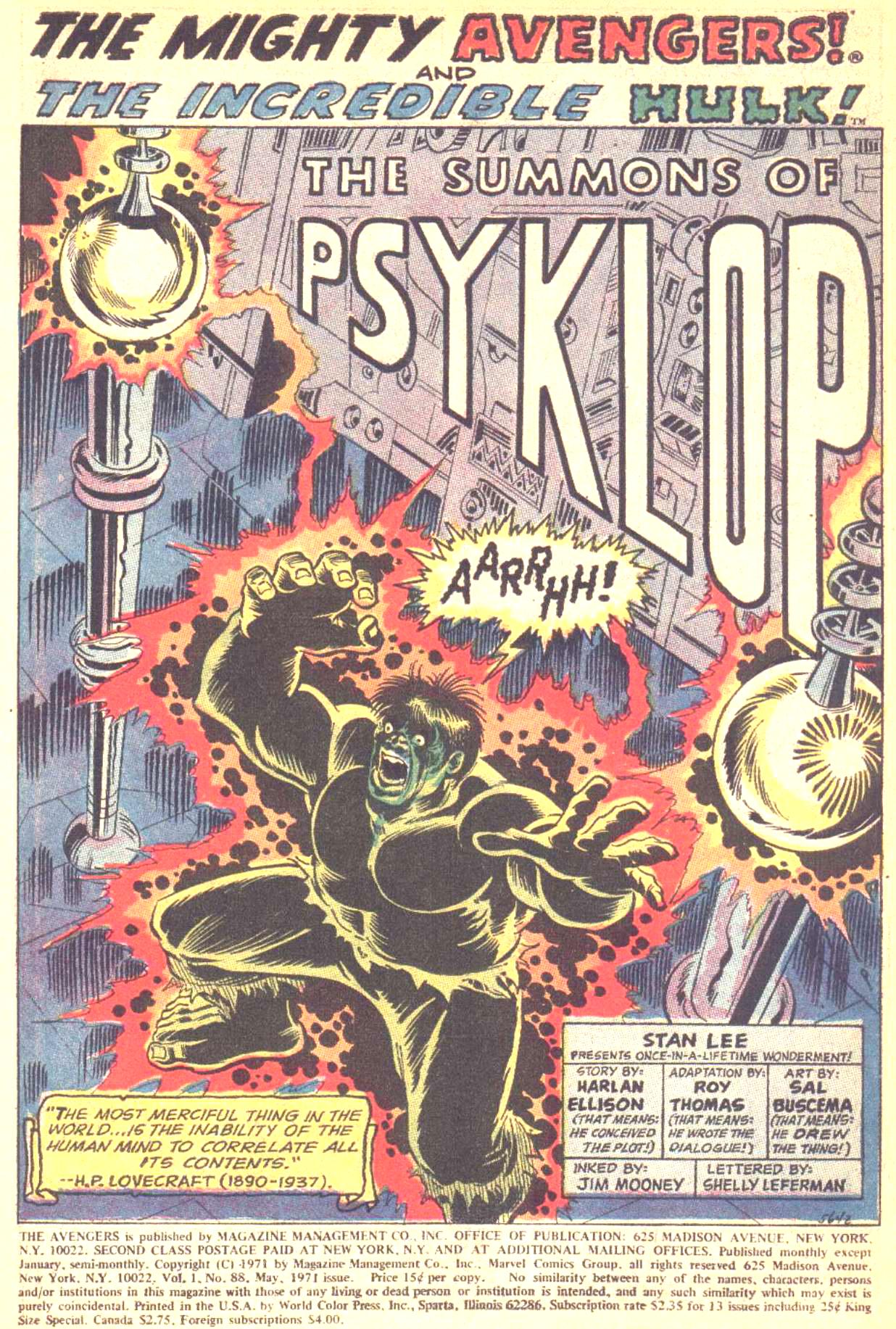 Read online The Avengers (1963) comic -  Issue #88 - 2