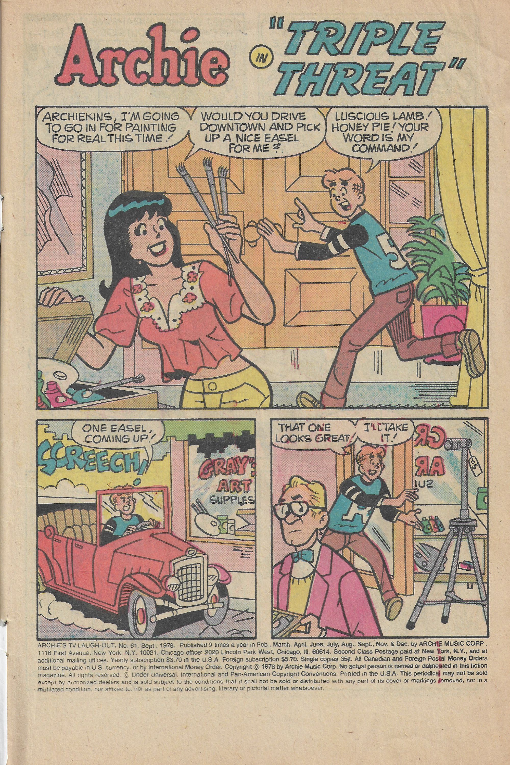 Read online Archie's TV Laugh-Out comic -  Issue #61 - 3