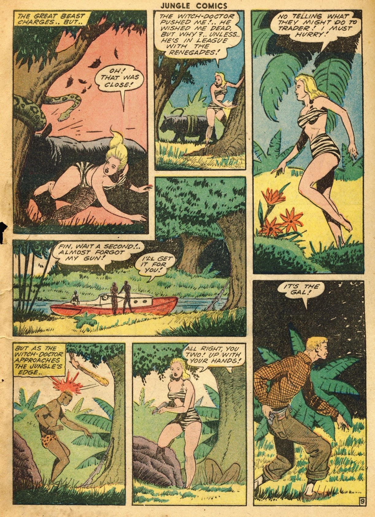 Read online Jungle Comics comic -  Issue #51 - 57