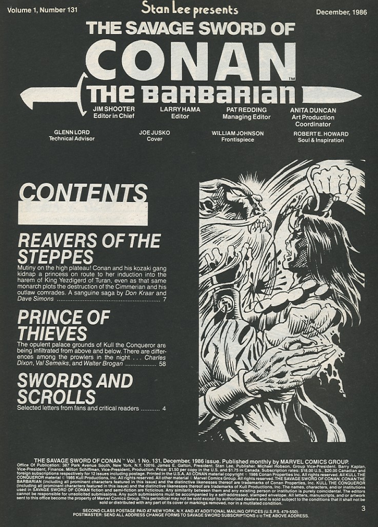 Read online The Savage Sword Of Conan comic -  Issue #131 - 3