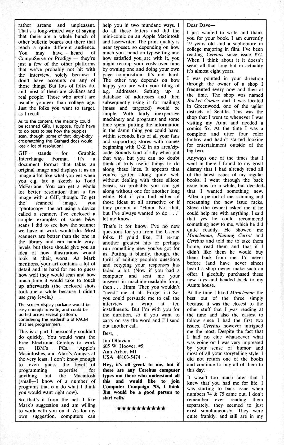 Read online Cerebus comic -  Issue #168 - 29