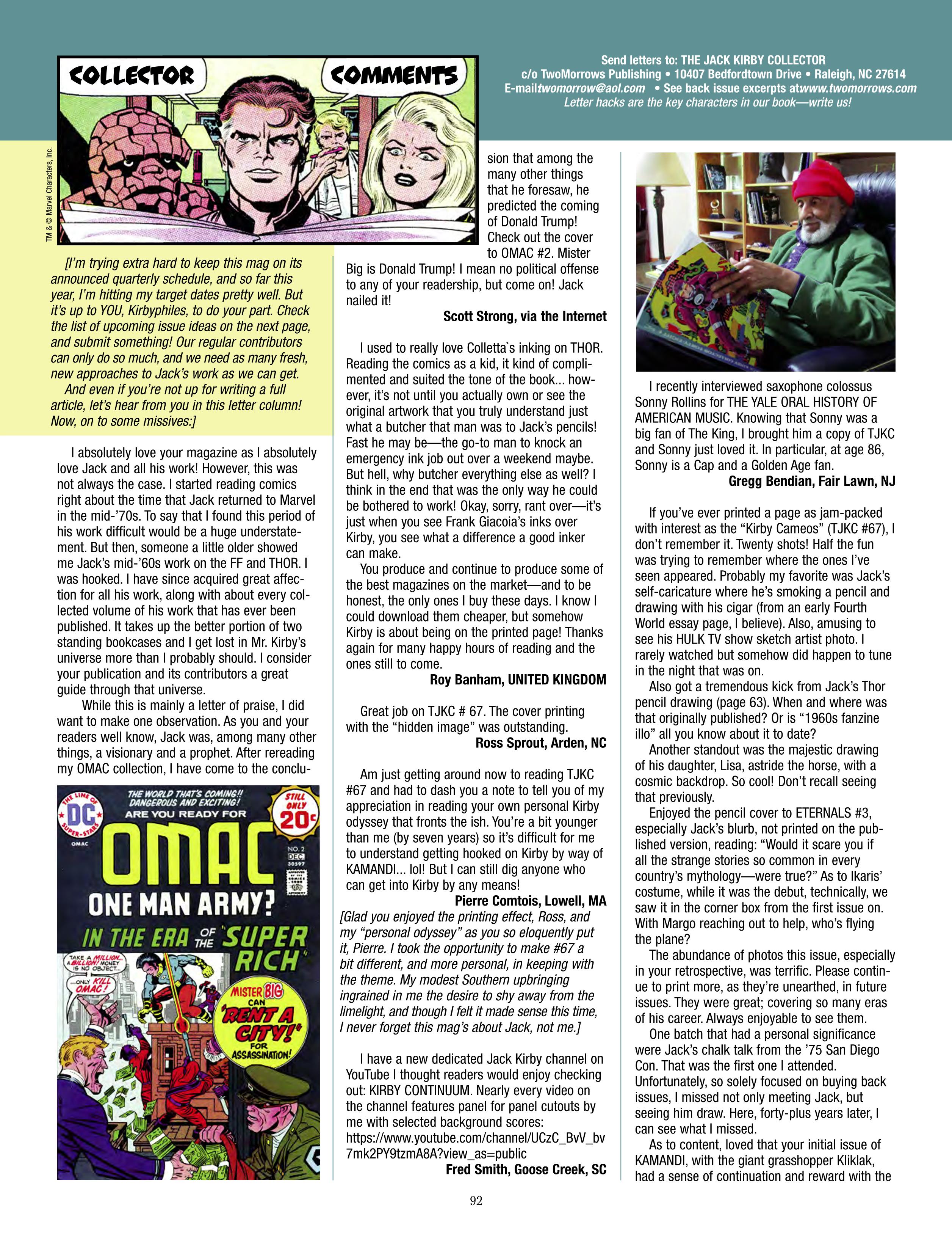 Read online The Jack Kirby Collector comic -  Issue #69 - 94