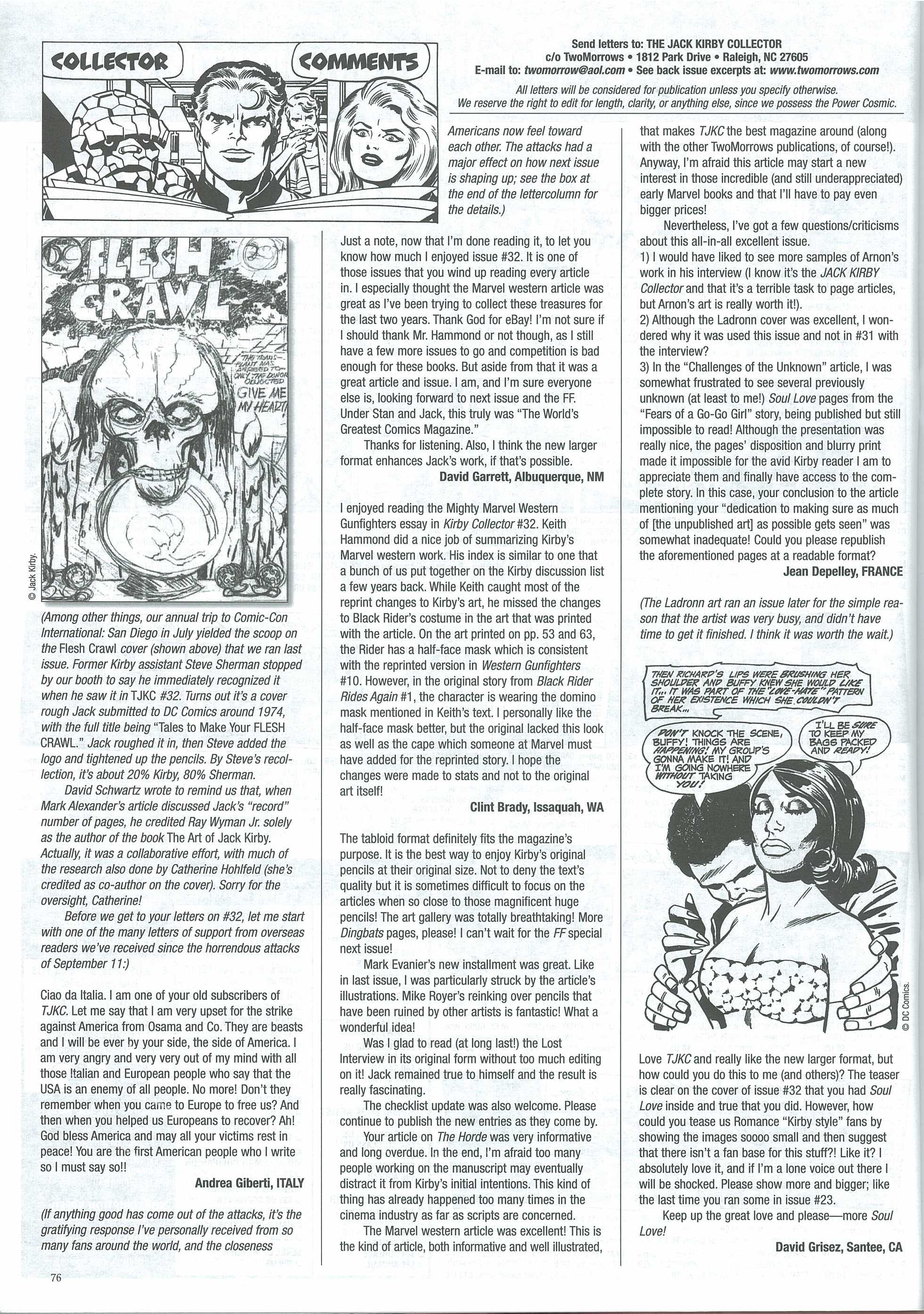 Read online The Jack Kirby Collector comic -  Issue #33 - 78