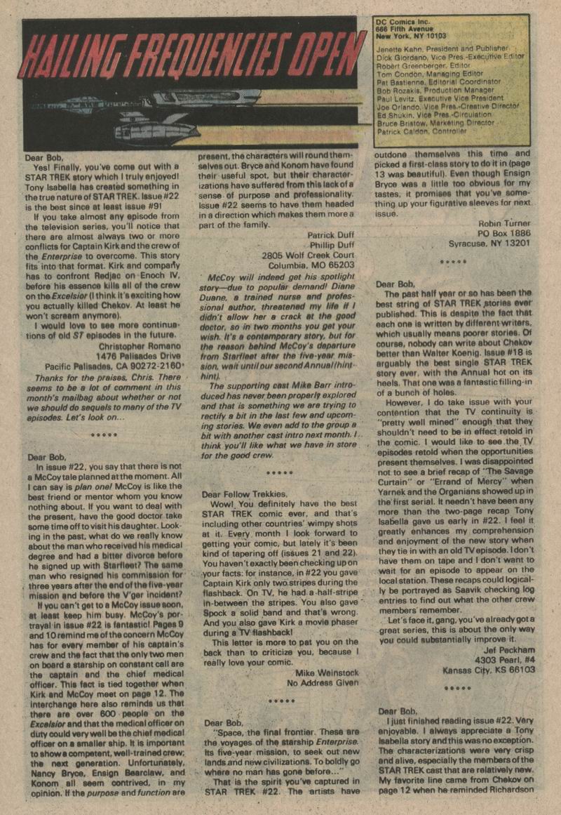 Read online Star Trek (1984) comic -  Issue #26 - 24
