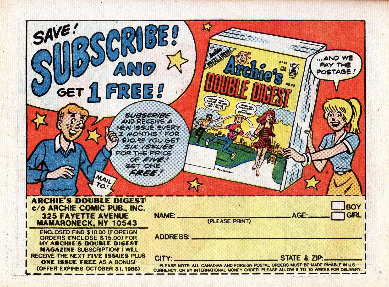 Read online Jughead Jones Comics Digest comic -  Issue #40 - 54