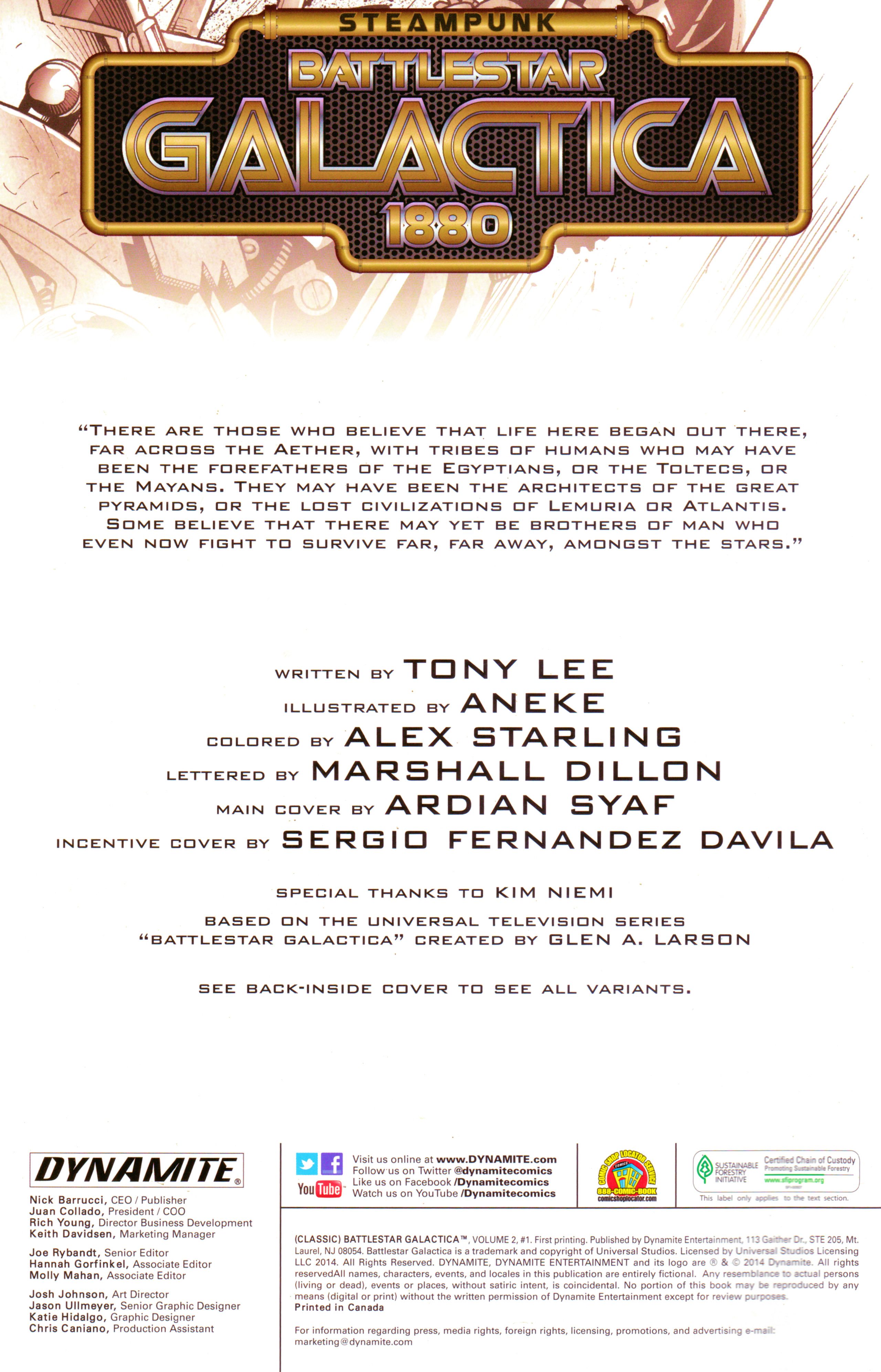 Read online Steampunk Battlestar Galactica 1880 comic -  Issue #1 - 2
