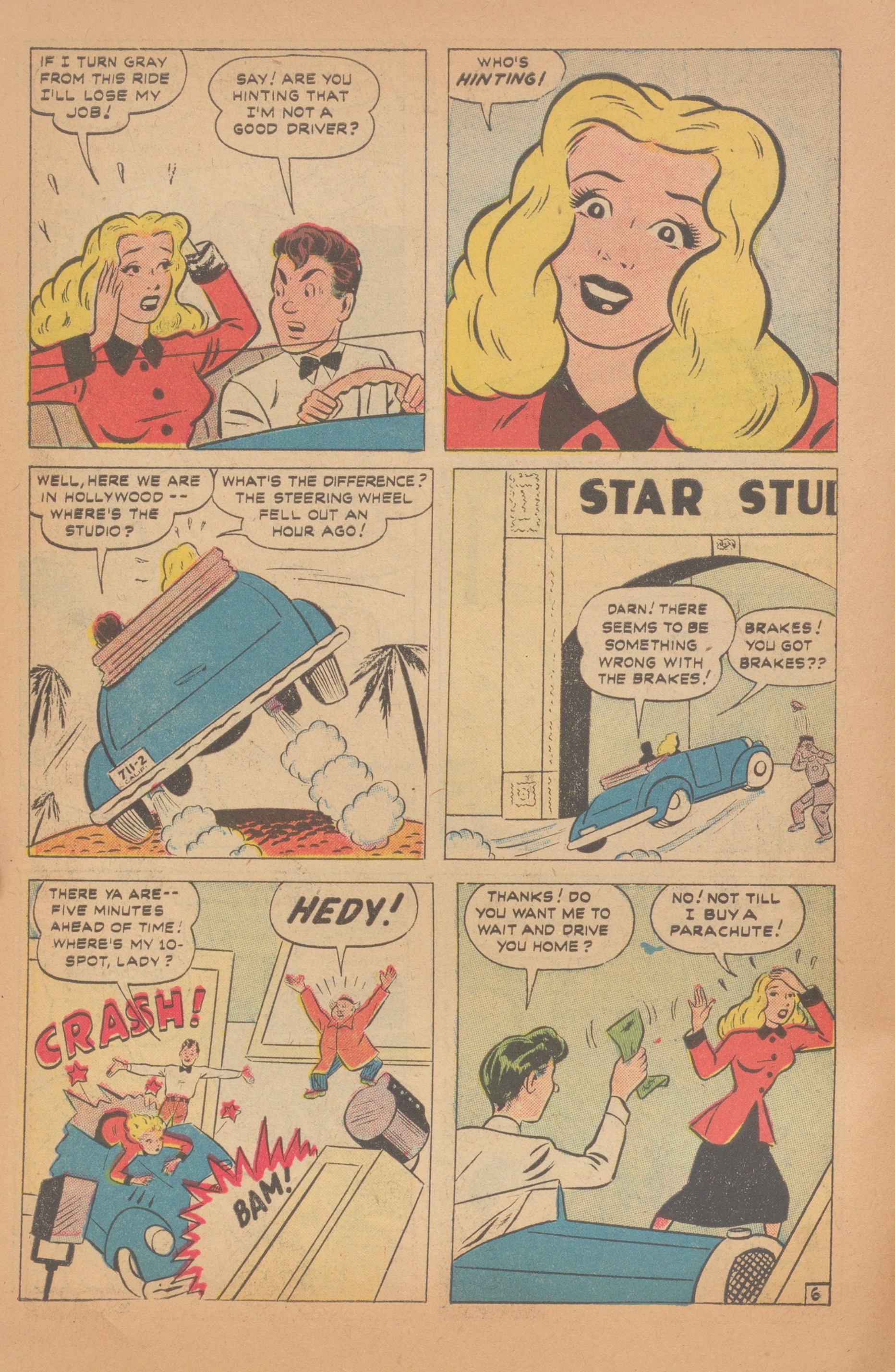 Read online Hedy Of Hollywood Comics comic -  Issue #37 - 8