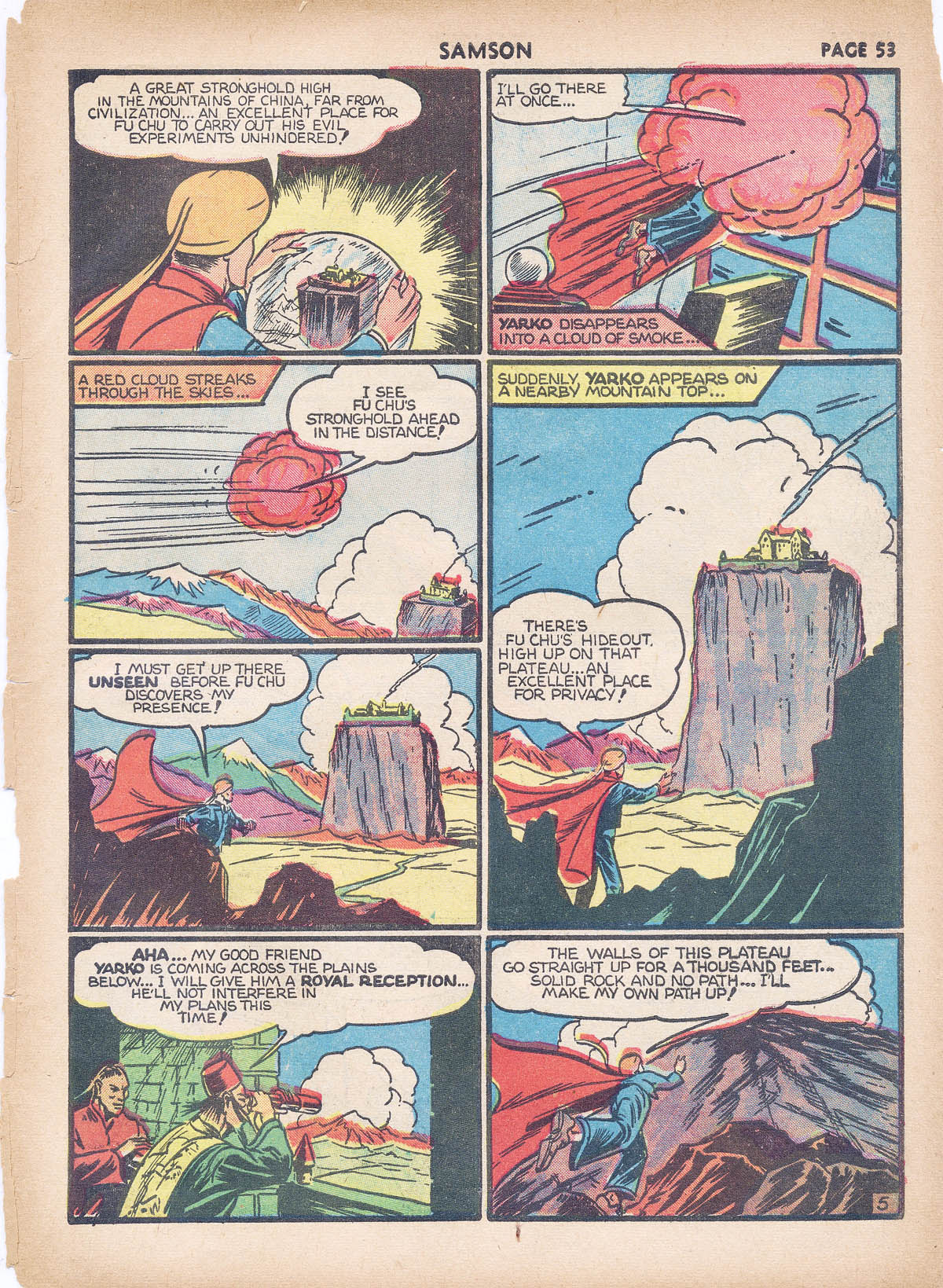 Read online Samson (1940) comic -  Issue #4 - 54