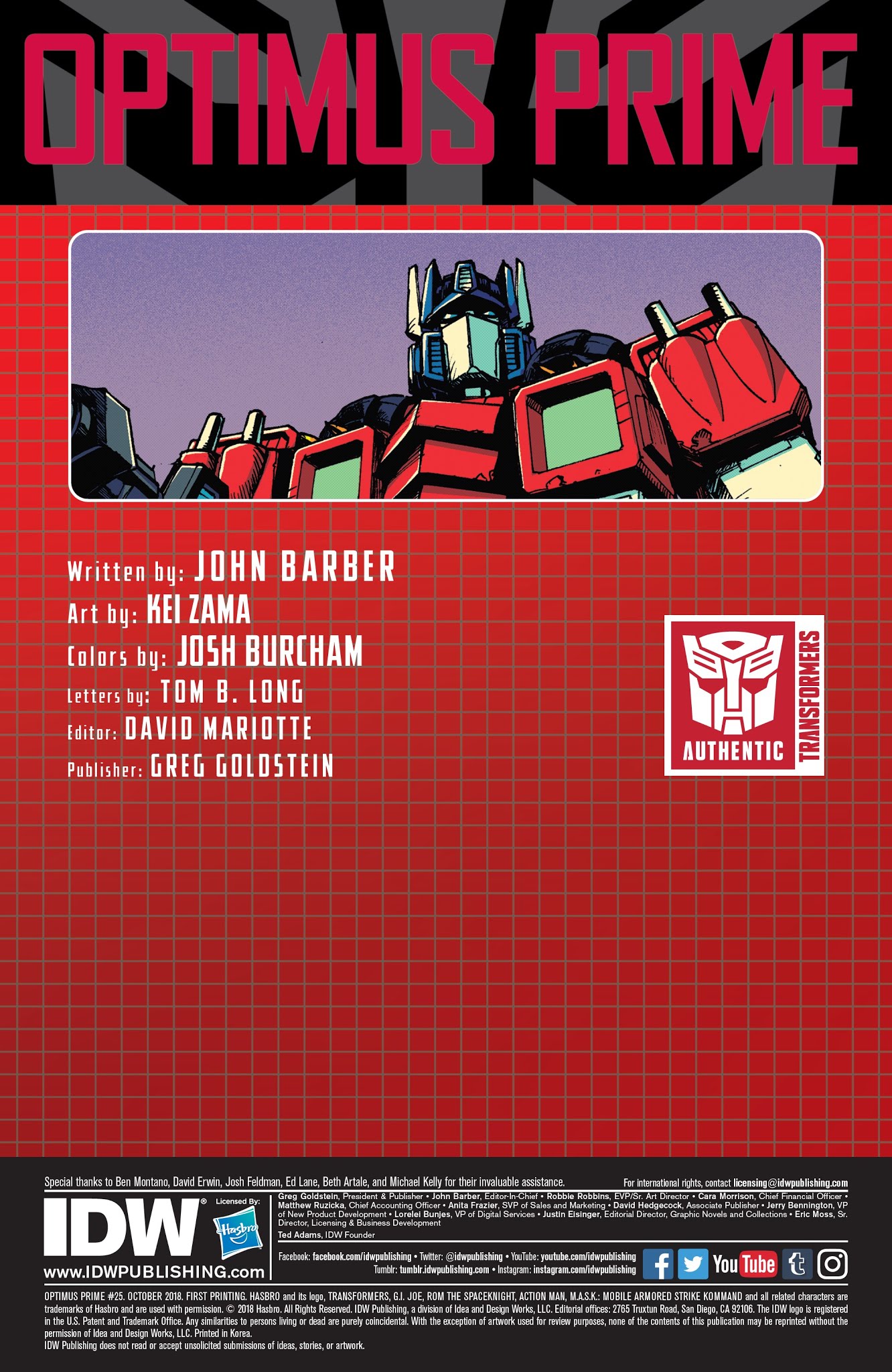 Read online Optimus Prime comic -  Issue #25 - 2