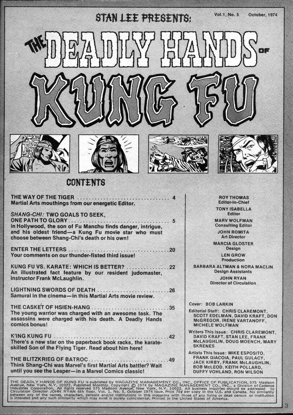 Read online The Deadly Hands of Kung Fu comic -  Issue #5 - 3