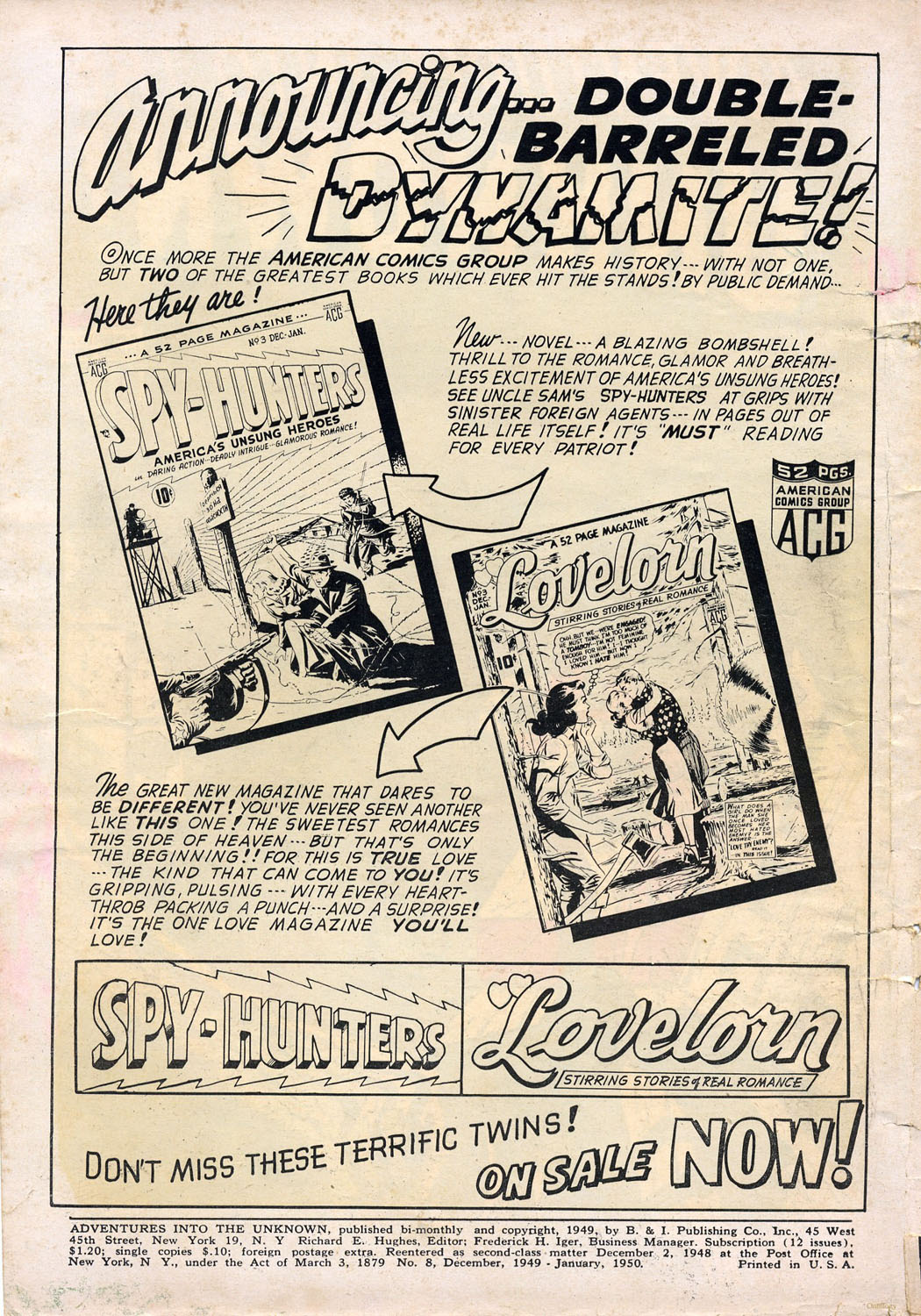Read online Adventures Into The Unknown comic -  Issue #8 - 2
