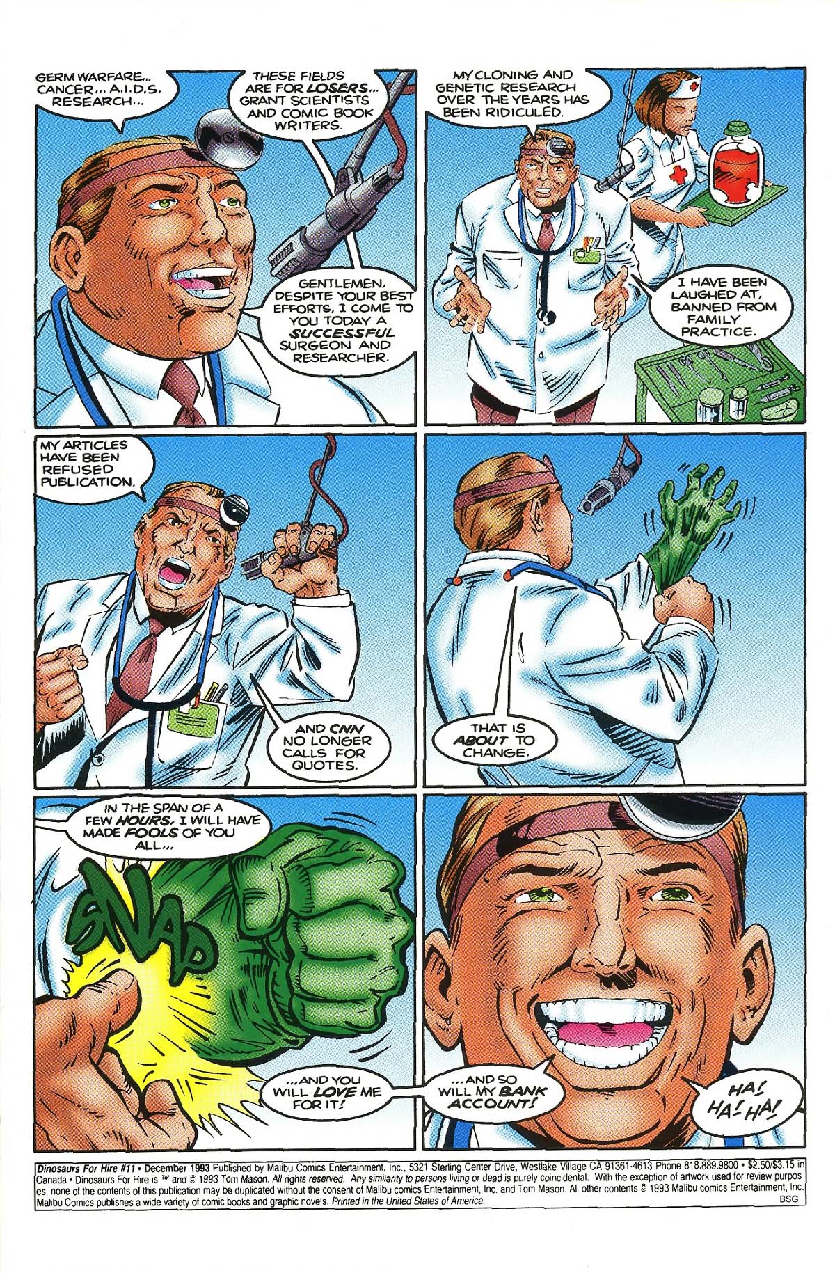 Read online Dinosaurs For Hire comic -  Issue #11 - 3