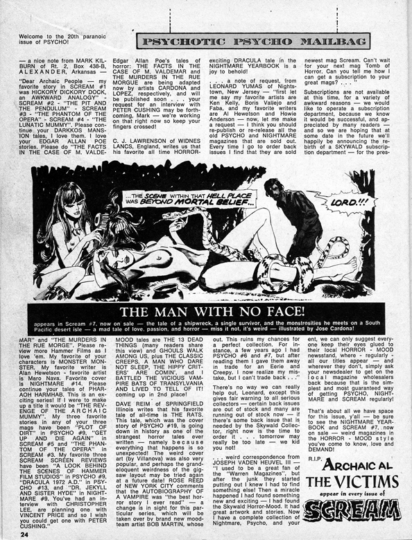 Read online Psycho comic -  Issue #20 - 24