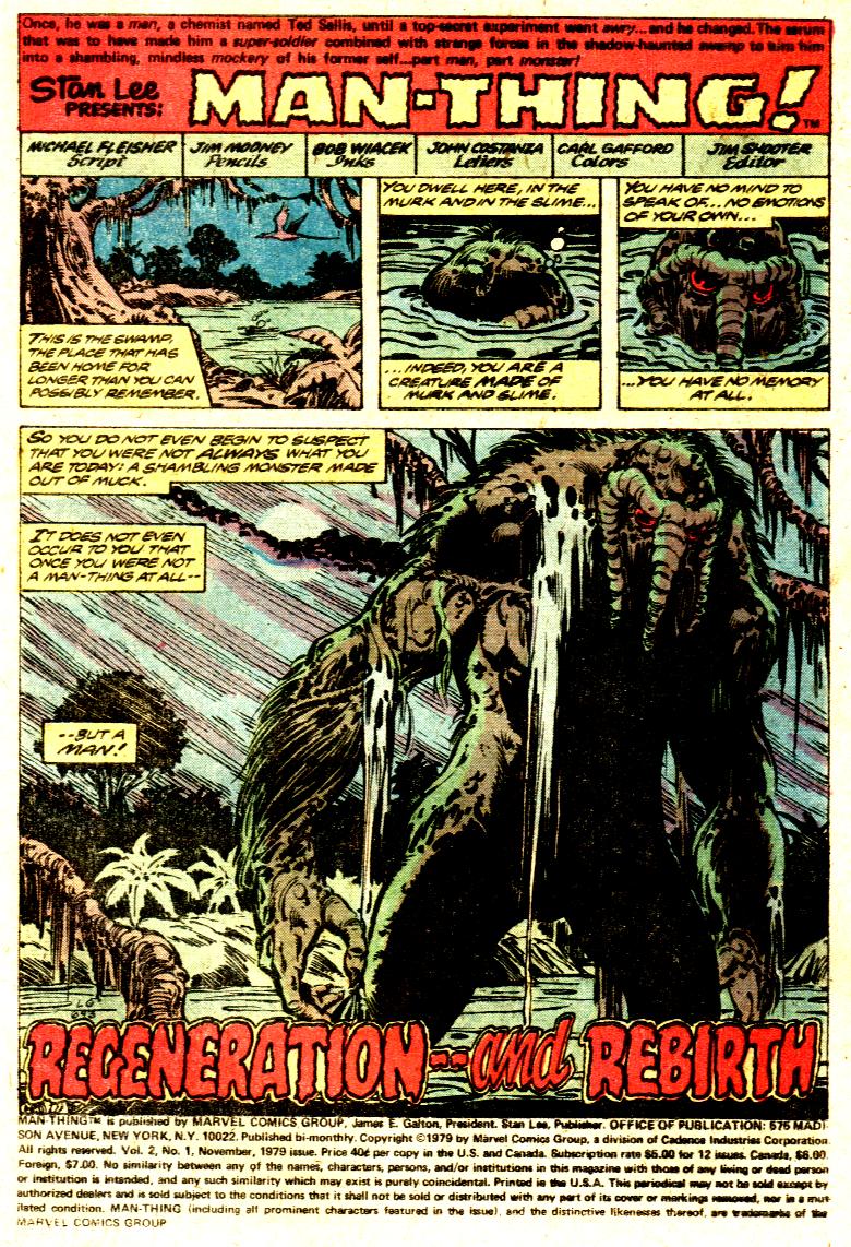 Read online Man-Thing (1979) comic -  Issue #1 - 2