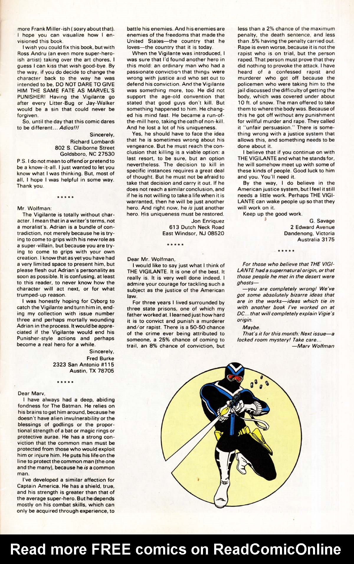 Read online Vigilante (1983) comic -  Issue #12 - 27