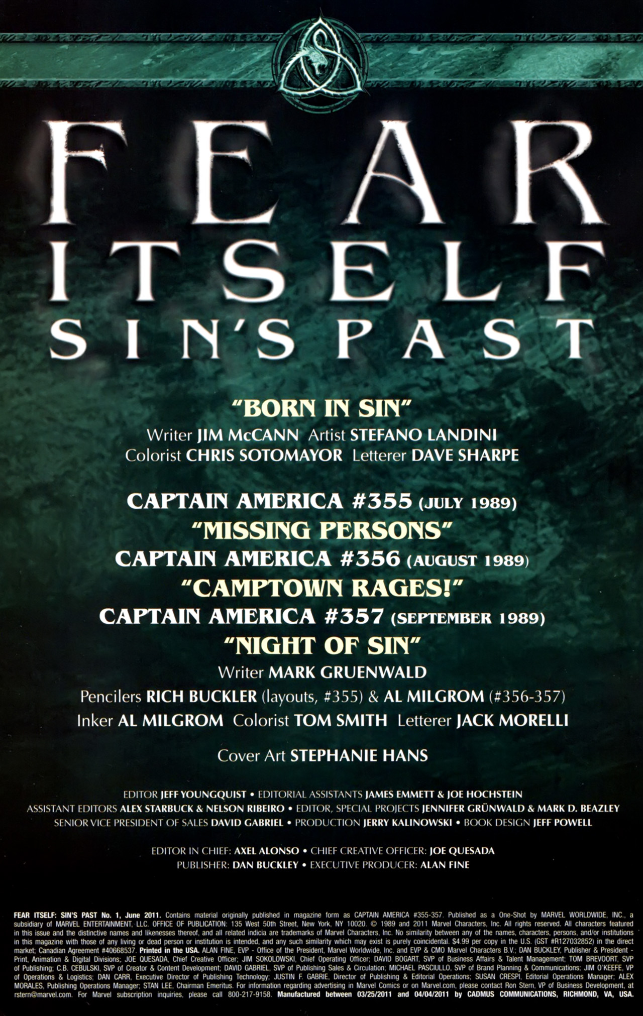 Read online Fear Itself: Sin's Past comic -  Issue # Full - 2