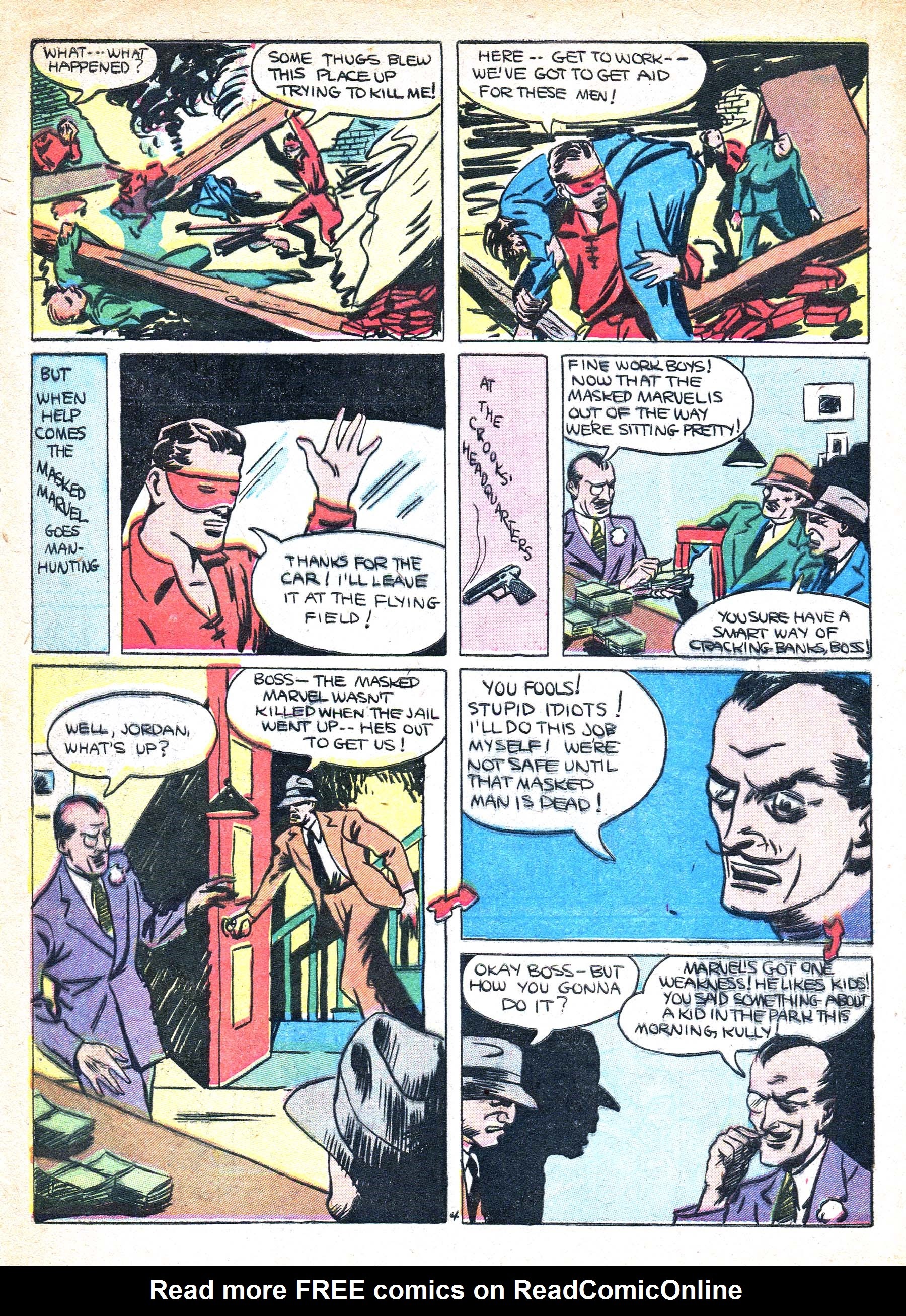 Read online Masked Marvel comic -  Issue #1 - 6