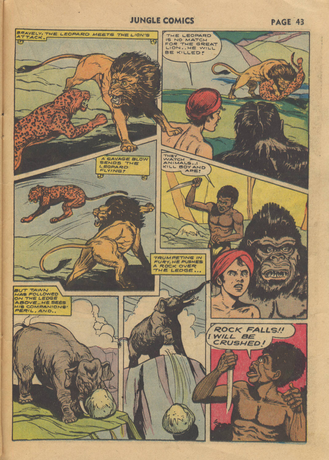 Read online Jungle Comics comic -  Issue #34 - 45