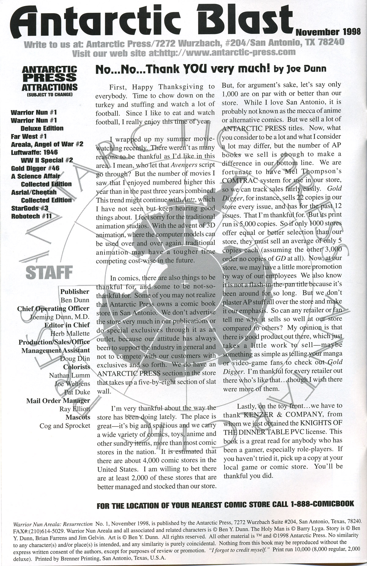 Read online Warrior Nun Areala: Resurrection comic -  Issue #1 - 2